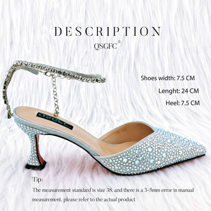 Luxury party fashion pumps featuring sparkling gold glitter, designed for women in sizes 38-43.