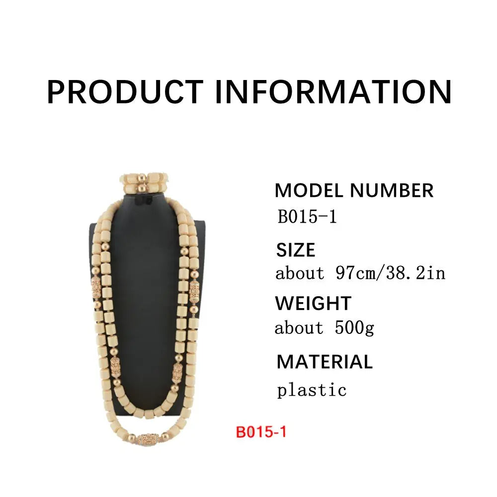 Beautiful bracelet from the African wedding resin beads jewelry set, perfect for brides and special occasions.