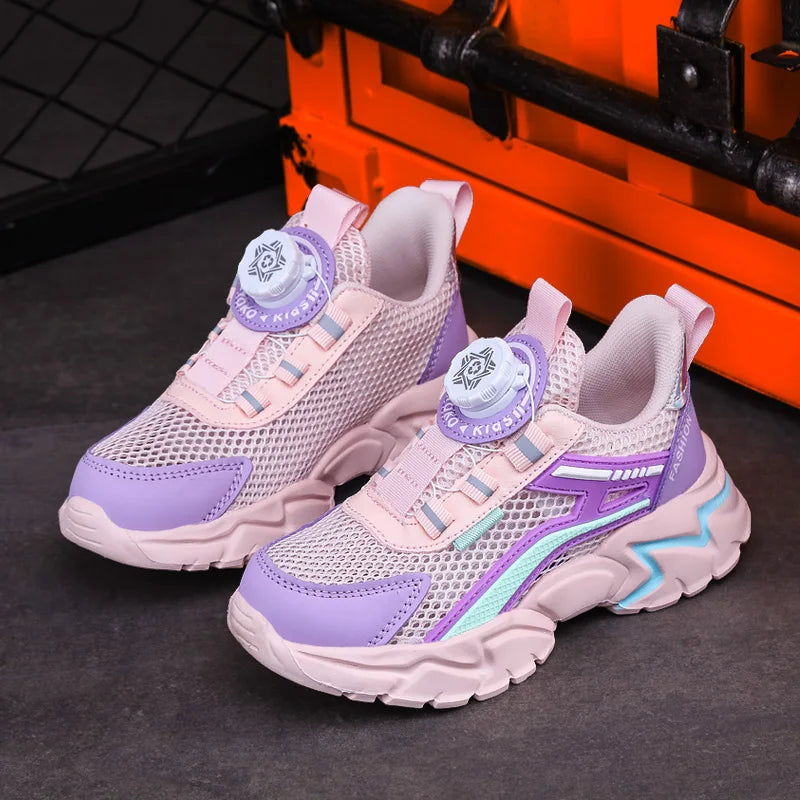 Chic black boys' sneakers with a hook and loop closure, combining practicality and style, designed for summer sporting activities for ages 7-13.