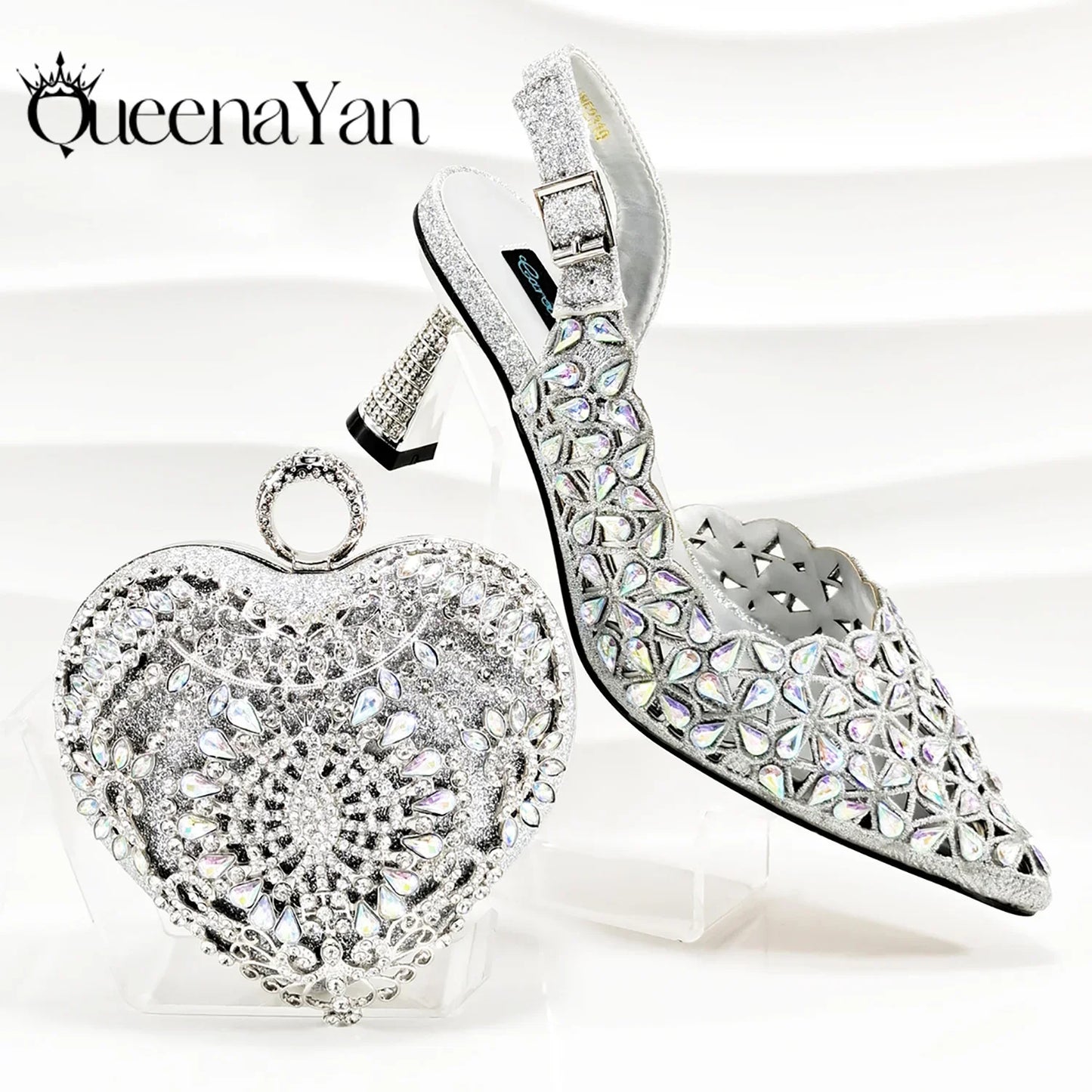 Stylish matching fuchsia handbag from QSGFC, designed for women, featuring a long chain shoulder strap, ideal for formal events.