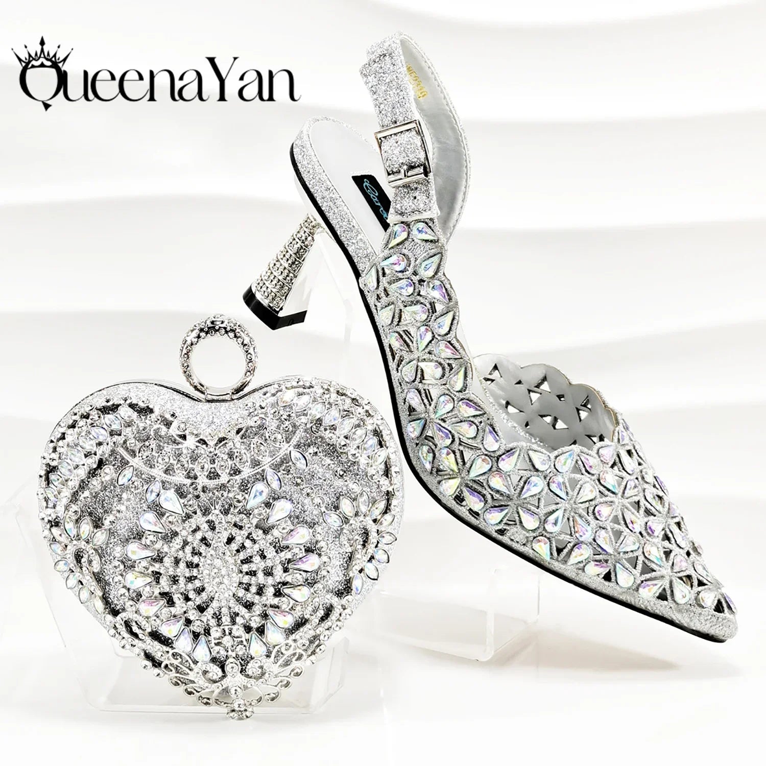 Stylish matching fuchsia handbag from QSGFC, designed for women, featuring a long chain shoulder strap, ideal for formal events.