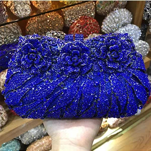 Glamorous rhinestone evening clutch bag for women, combining style and sophistication for a standout accessory at any event.