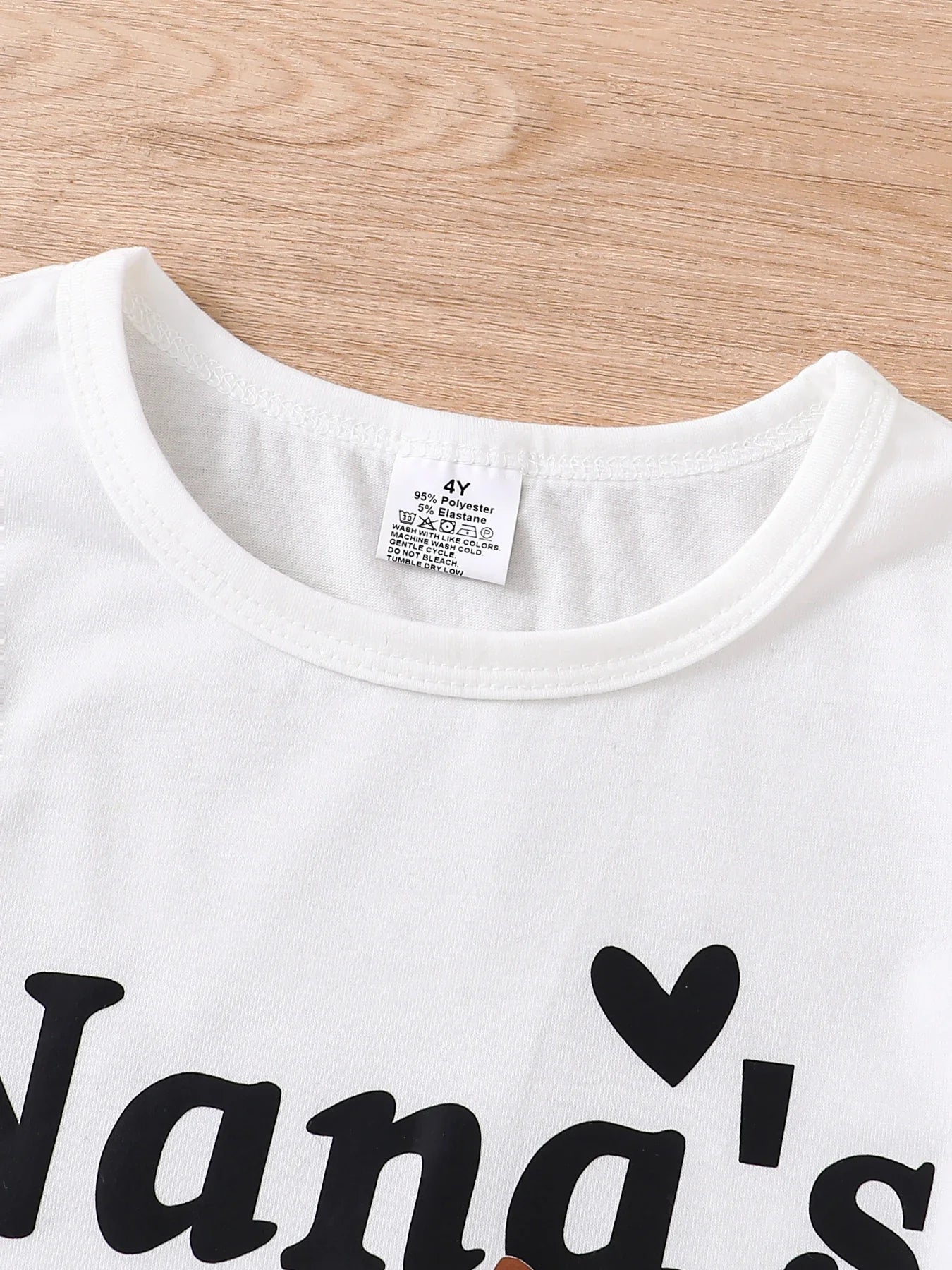 Chic O-neck tee in luxury summer fashion for girls, designed with a trendy letter pattern, perfect for ages 4-6Y.