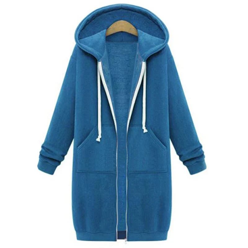 Fashionable women's parka jacket with a relaxed fit and solid pattern, the epitome of stylish layering for colder days.