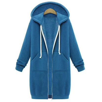 Fashionable women's parka jacket with a relaxed fit and solid pattern, the epitome of stylish layering for colder days.