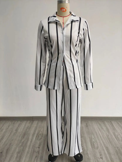 Model effortlessly styled in the Women's Luxe Casual Two-Piece Set, highlighting the comfortable fit and sophisticated look ideal for casual outings.