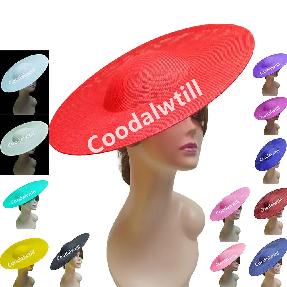 Elegant 40CM big fascinator base for DIY hair accessories, perfect for weddings and derby events, showcasing a luxurious design for women.