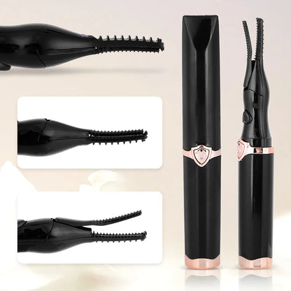 Close-up view of luxurious eyelash curler showcasing high-quality ABS material and sleek finish.