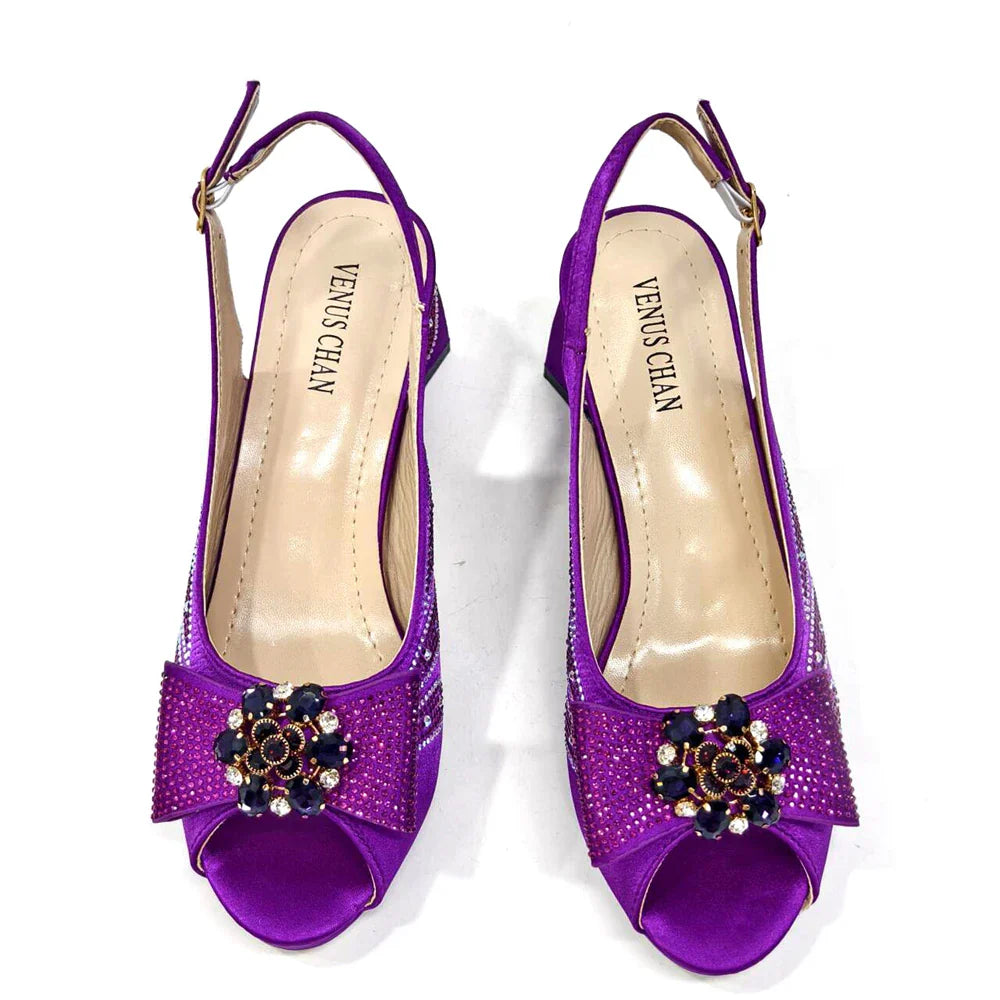Elegant peep toe high heels with spike heels from Venus Chan, epitomising luxury and comfort for upscale events.