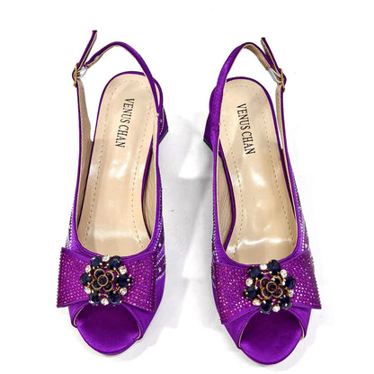 Elegant peep toe high heels with spike heels from Venus Chan, epitomising luxury and comfort for upscale events.