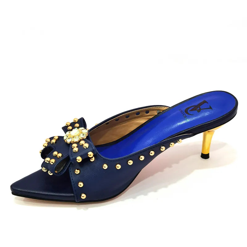 Fashionable women's high heeled shoes with a captivating vibrant colour, demonstrating artisan craftsmanship and attention to detail.