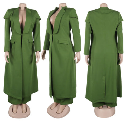 Fashionable full sleeve blazer coat in solid colour, tailored for the contemporary office lady, portraying luxury and refinement.