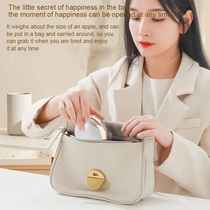 Stylish handheld waterproof scalp massager, ideal for relaxation and hair nourishment, representing a blend of luxury and innovation.