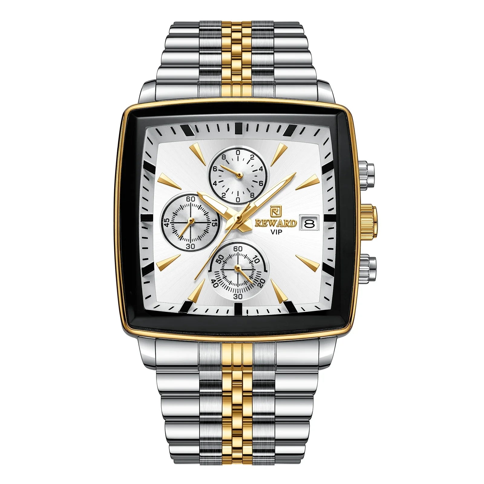 Stylish stainless steel band of a luxury men's smart watch designed for fashion and casual wear.
