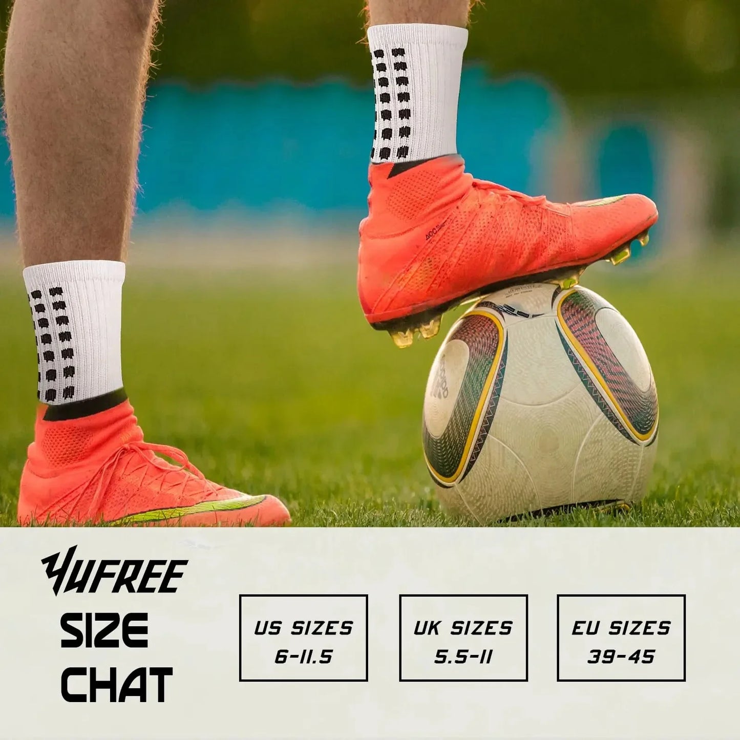 Elegant anti-slip design of mid-calf sports socks for men, ensuring stability during outdoor and indoor activities.