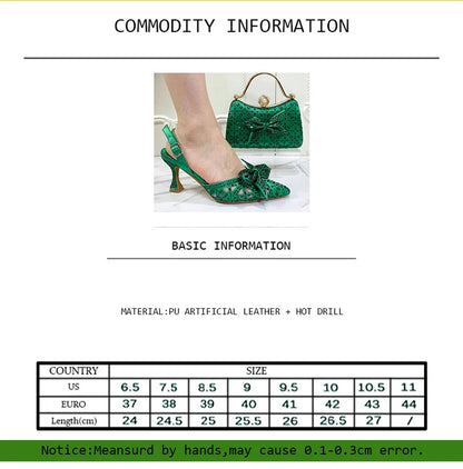 Chic handbag from the luxury rhinestone bag set, crafted for modern women to enhance their fashion statement.