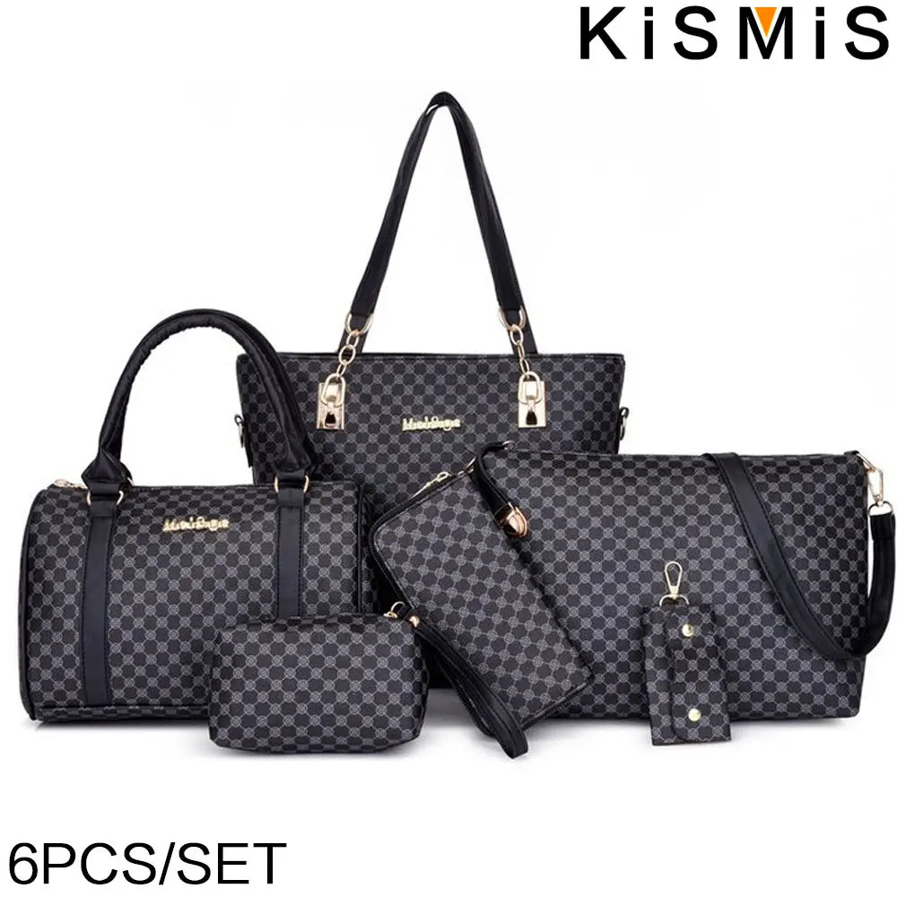 Elegant KISMIS Luxury Printed Tote Bags showcasing a casual tote design, perfect for mothers. Features large capacity for commuting and stylish crossbody functionality.
