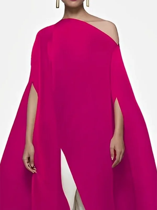 Luxury women's t-shirt crafted from blended polyester, highlighting the comfy loose fit ideal for fashionable casual wear.