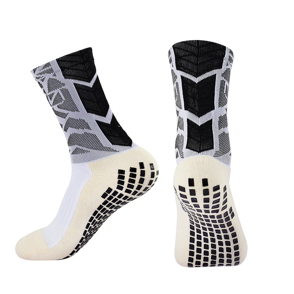 Elegant knee-high MagiMobo Grip Non-Slip Football Socks for men, designed for a superior fit with a non-slip grip, perfect for football enthusiasts.