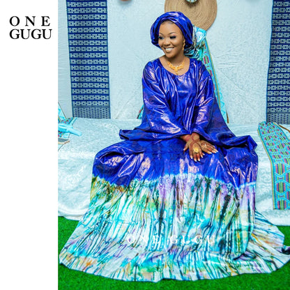 Elegant Nigerian style gown with stunning embroidery lace accents, exuding grace and charm for formal celebrations.