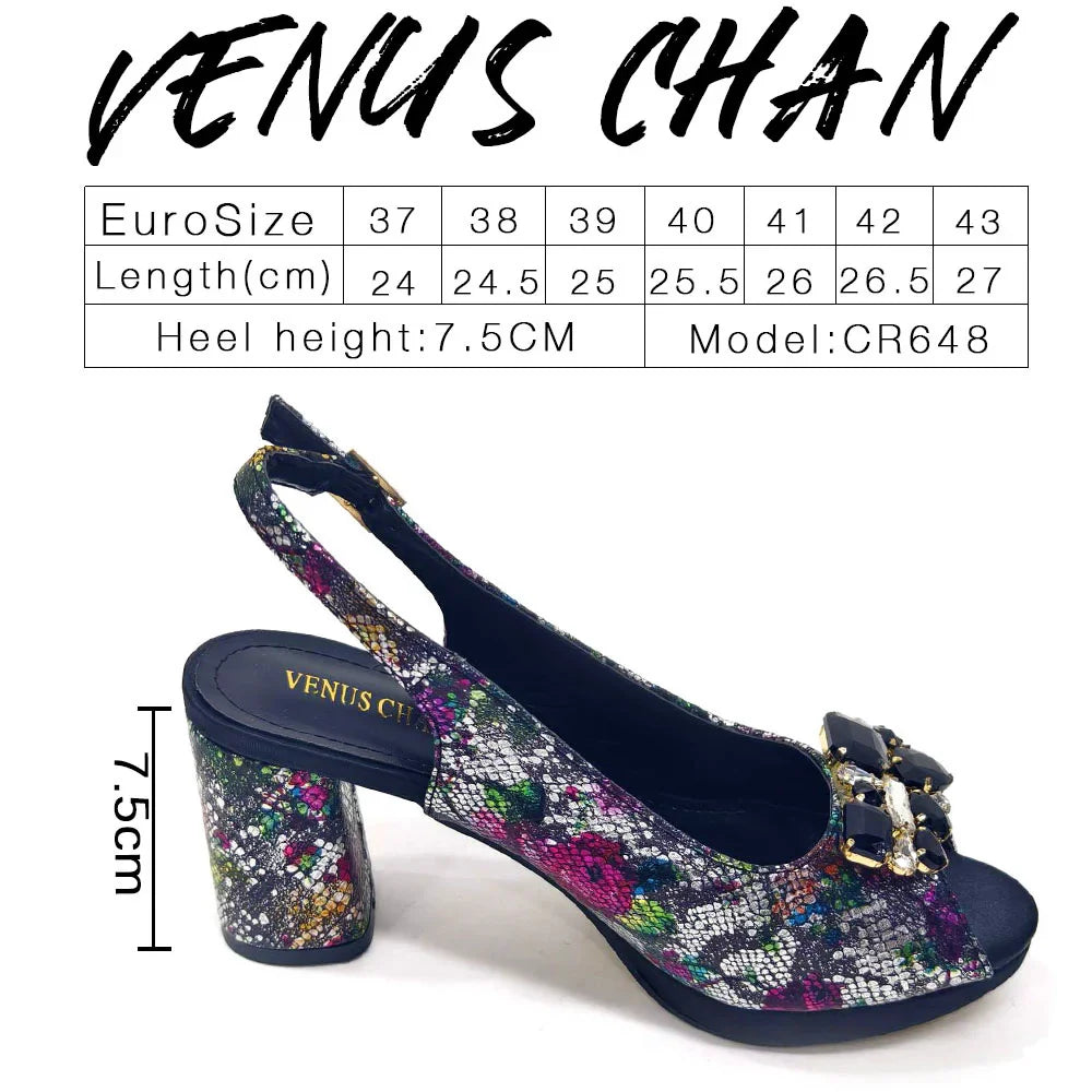 Close-up view of stylish gold sandals featuring spike heels, designed exclusively for women's chic party wear.