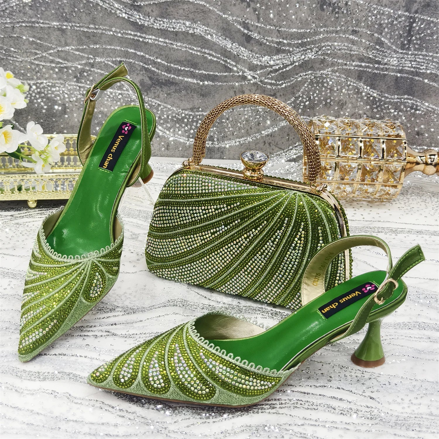 Close-up of high heel shoes with spike heels in mixed colours, a true representation of elegance and comfort for women.