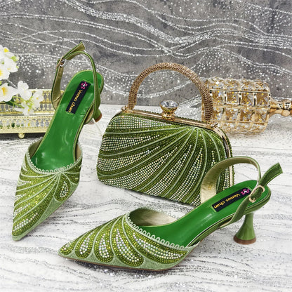 Close-up of high heel shoes with spike heels in mixed colours, a true representation of elegance and comfort for women.