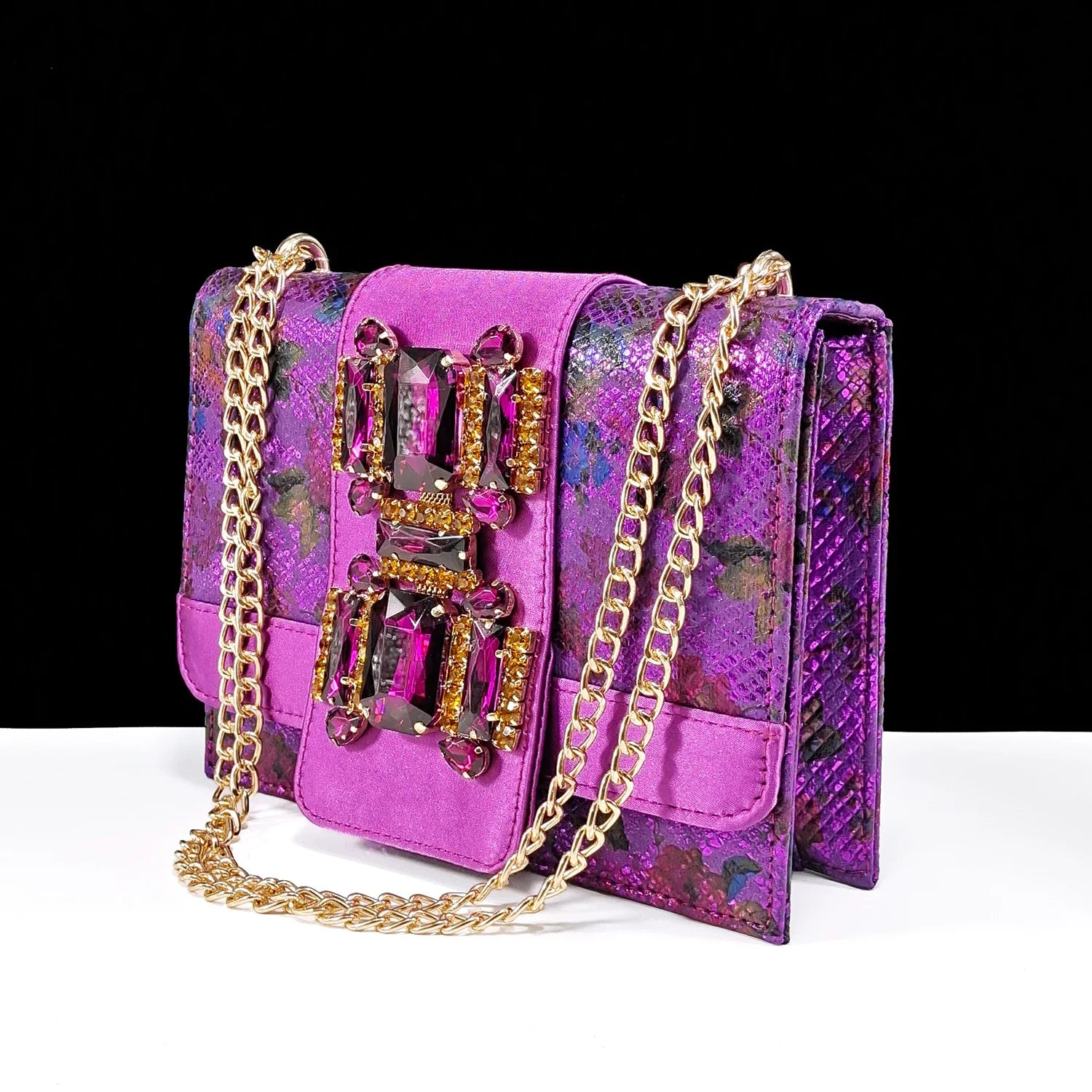 Stylish matching set of QSGFC Rose Gold Sandals and Bags, luxurious design perfect for weddings and formal events.