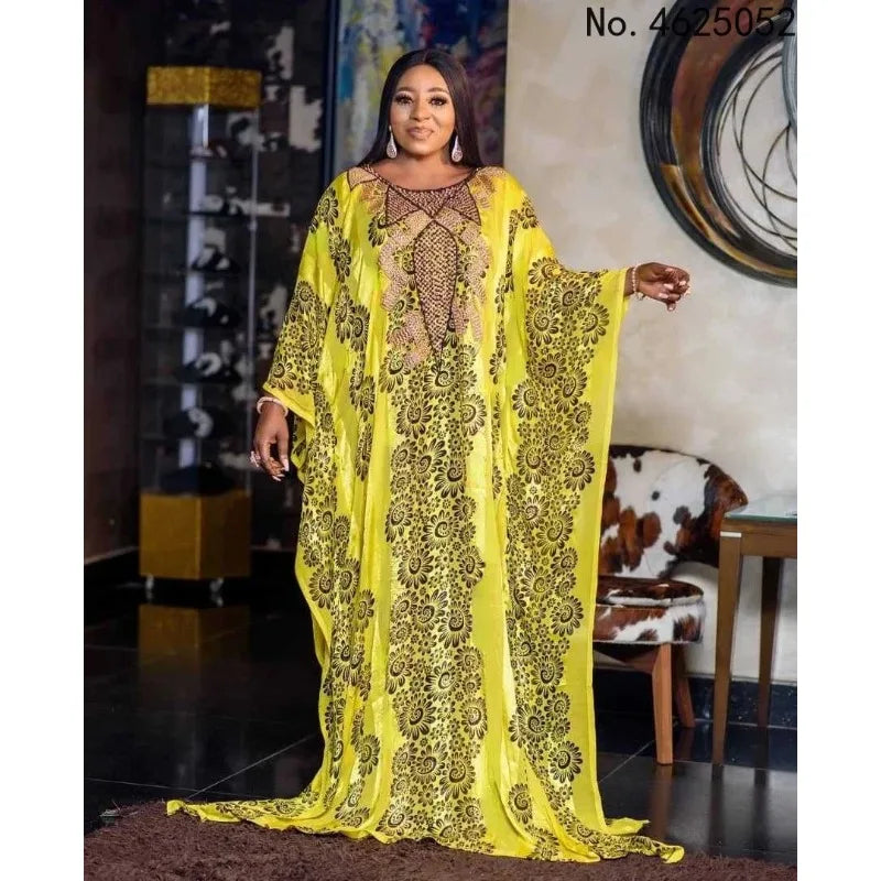 Close-up view of a luxurious customized dashiki abaya featuring intricate weaving and rich fabric patterns.