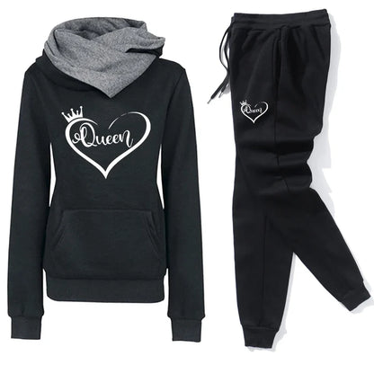 Elegant women's outdoor tracksuit featuring a stylish hood and drawstring, crafted for a luxurious experience in full-length, perfect for casual outings.