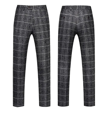 Sophisticated men's smart casual suit set in polyester and viscose blend, designed for a polished look at formal occasions.