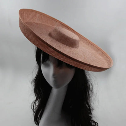 Stunning solid solid-coloured fascinator hat with hair clip, ideal for special occasions like weddings and race days.