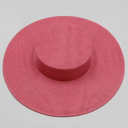 Elegant wide brim sinamay fascinator hat for ladies, perfect for weddings and parties, showcasing luxury and style in stunning detail.