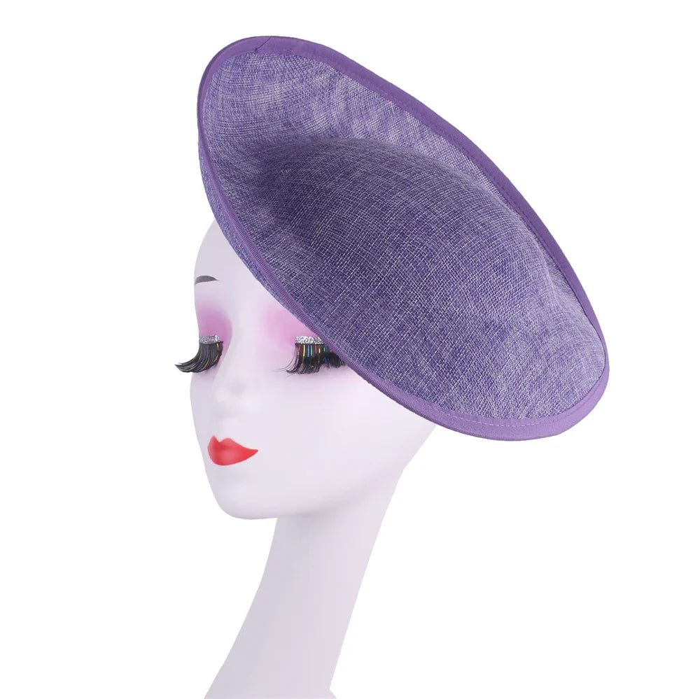 Stylish plaid-patterned fascinator base, designed for women seeking sophisticated headwear for weddings and glamorous events.
