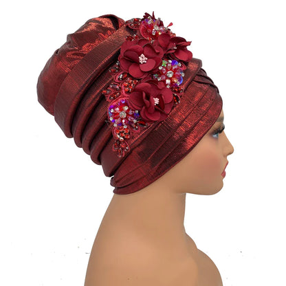 Chic and elegant turban hat designed for adult women, perfect for enhancing party outfits.