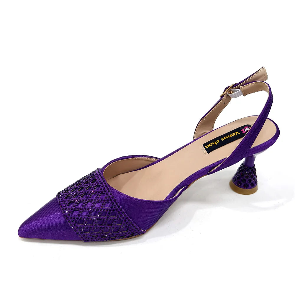 Stylish and comfortable wine colour pumps with pointed toe, crafted for Nigerian women, offering both elegance and timeless appeal.