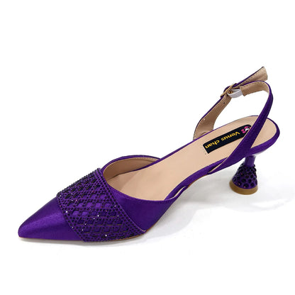 Stylish and comfortable wine colour pumps with pointed toe, crafted for Nigerian women, offering both elegance and timeless appeal.