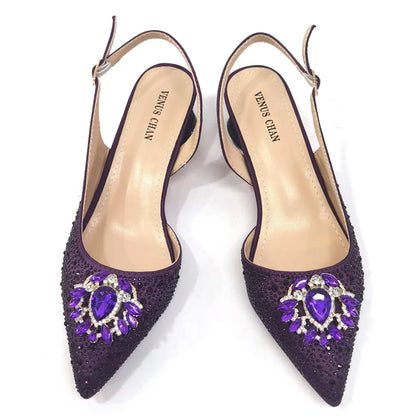 Stylish pointed toe design of the women's pumps, highlighting a blend of comfort and high-fashion style.
