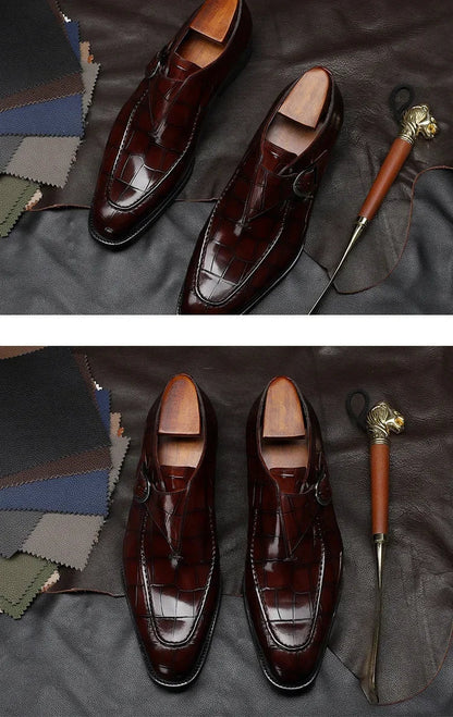 Stylish Brangdy Men's Luxury Oxford Shoes presented in a chic setting, designed for both business and casual elegance