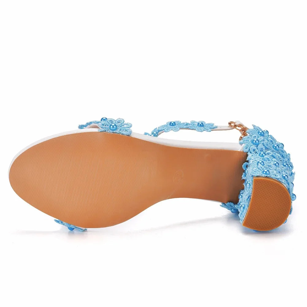 Luxurious plus size gladiator sandals with open side vamp and high square heel, crafted from premium PU material for a sophisticated look.