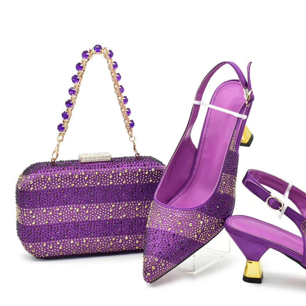 Elegant Italian designer women's slingback pumps with high spike heels and crystal embellishments, featuring a pointed toe design, perfect for upscale events.