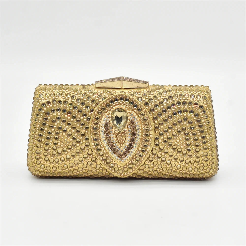 Elegant Italian ladies high heel shoe set featuring rhinestone decorations, perfect for parties in sizes 37-43.