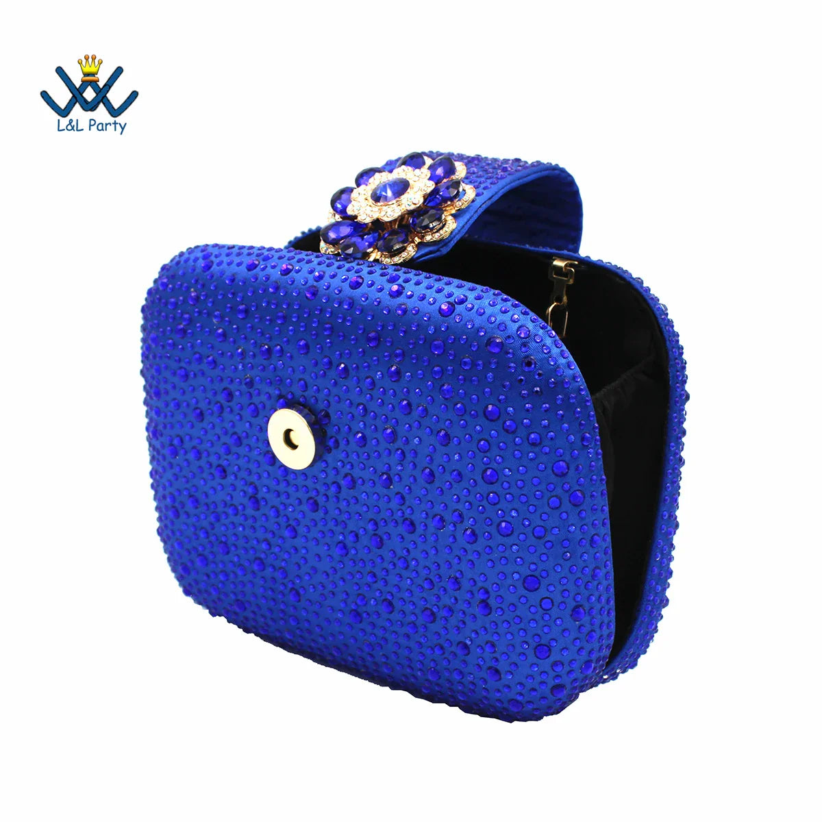 Luxury magenta peep toe party pumps with crystal detailing, elegantly displayed with matching handbag, designed for sophisticated women's style.