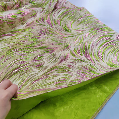 Stunning Lake Blue Luxury African Women Dashiki Dress with exquisite brocade detail, perfect for special occasions.