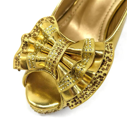 Elegant green open toe diamond pumps for women, featuring a stylish peep toe design and high spike heels, perfect for parties and special occasions.