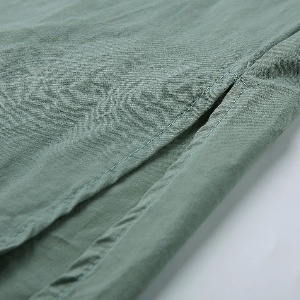 Stylish plus size summer maxi dress featuring a flattering A-line cut, O-neck style, and convenient pockets for elegance and comfort.