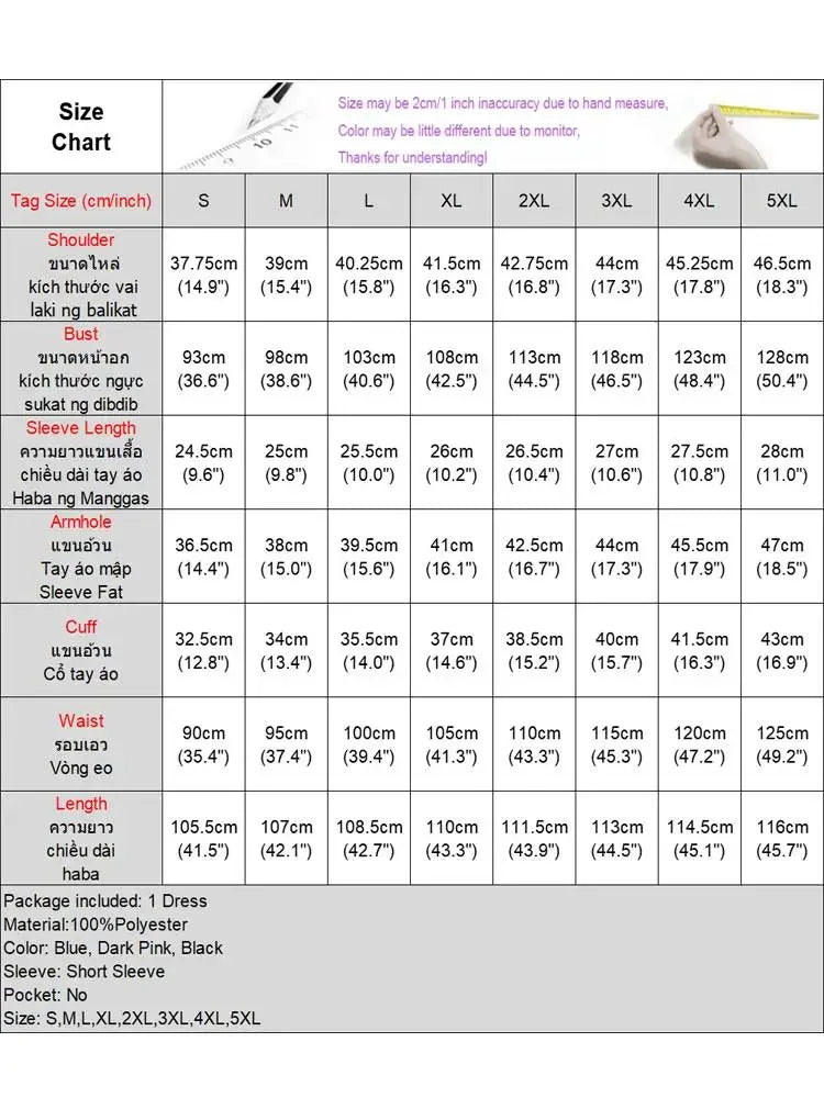 Chic and loose-fitting VONDA Plus Size 5XL Bohemian Dress showcasing a relaxed silhouette and short sleeves, perfect for all-season wear.