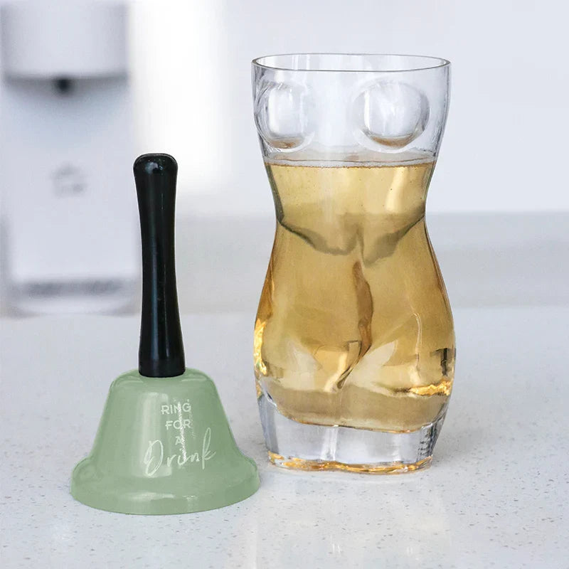 Exquisite 400ml glass mug designed in the shape of a hand bell, a perfect upscale gift for special occasions and beer aficionados.