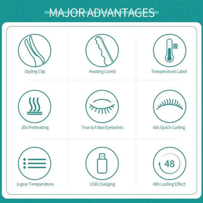 Chic electric heated lash curler displaying innovative technology for achieving beautiful curls with ease.