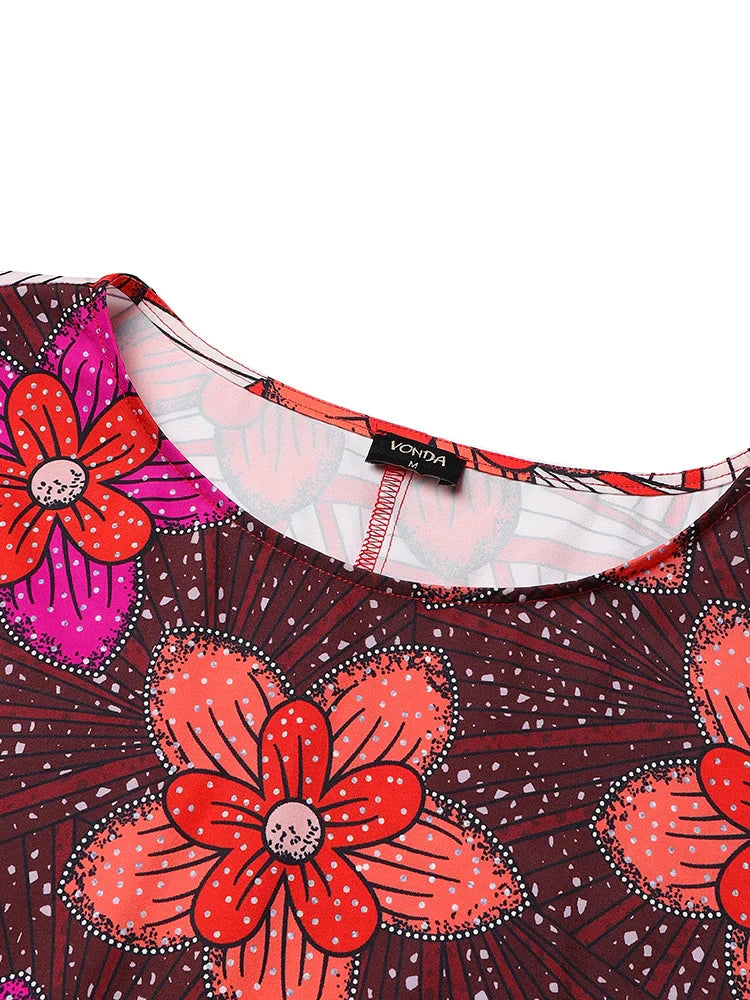 The luxurious ankle-length design of the women's bohemian summer maxi dress, featuring a stunning loose fit and flattering silhouette.